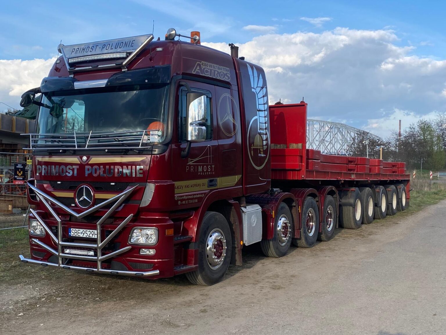 MERCEDES ACTROS CIĄGNIK SIODŁOWY 4OSIOWY MERCEDES ACTROS+NACZEPA SG TZW BALASTÓWKA